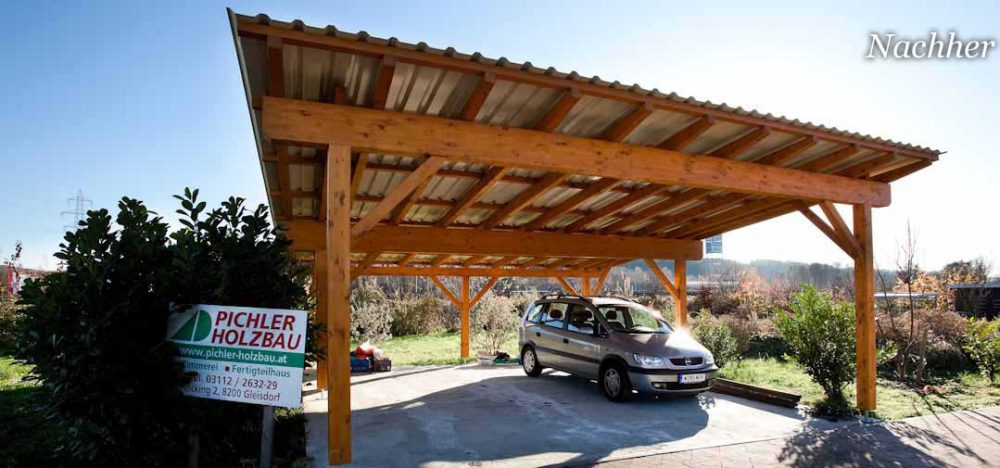 Freistehendes Carport Pichler Holzbau