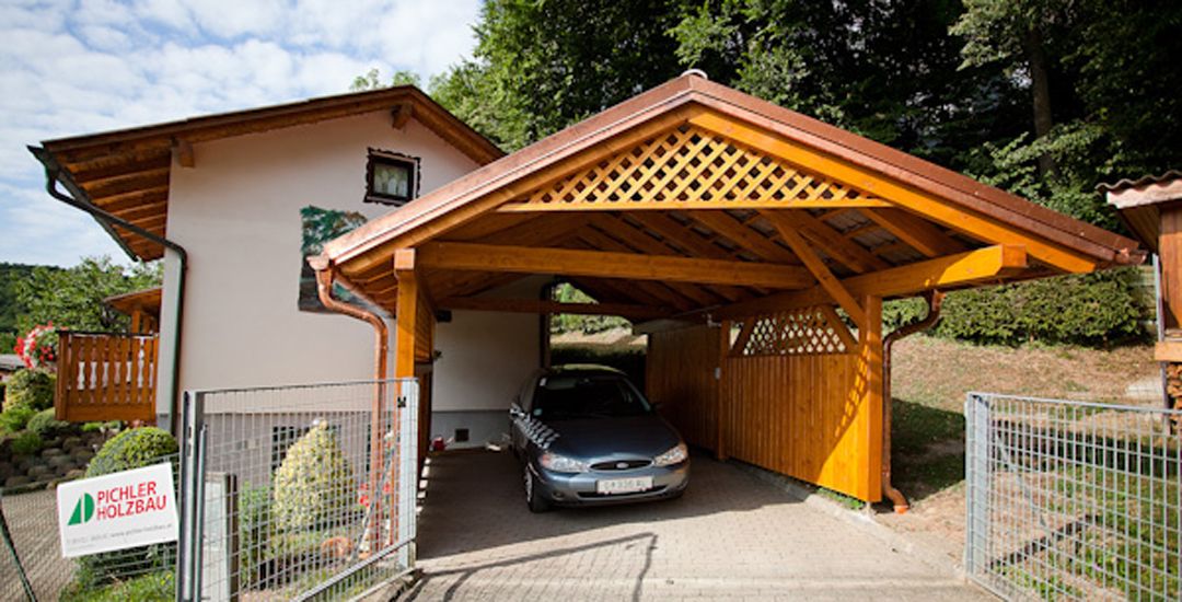 Carport mit Satteldach Pichler Holzbau