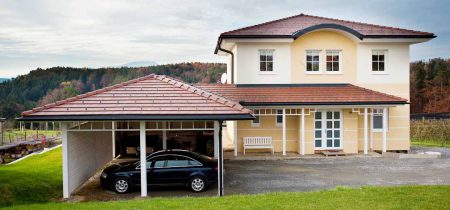 Carport mit Walmdach Pichler Holzbau